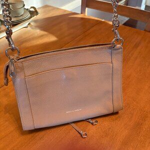 NWOT Rebecca Minkoff Pebble Leather Crossbody Purse in Taupe/Grey